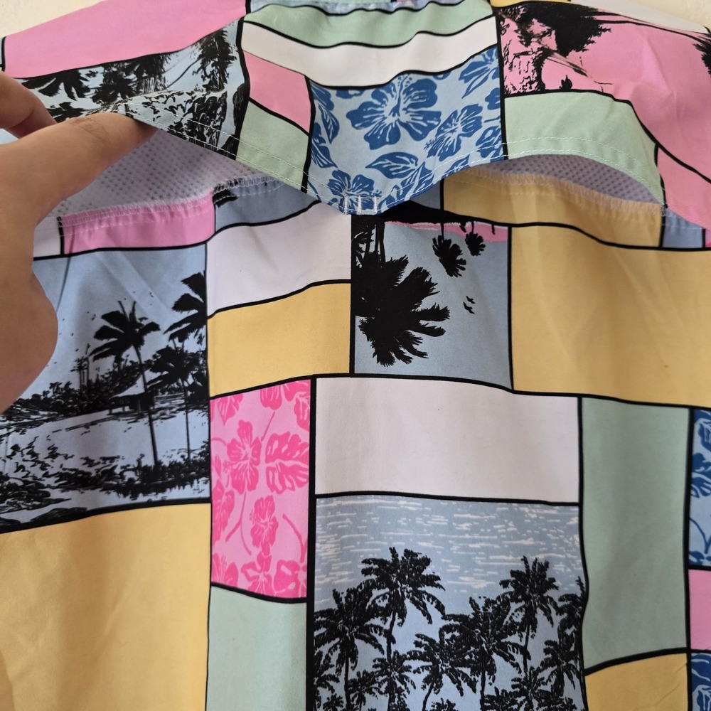 NWT Surf Society‎ Men Sz L Hawaiian Shirt Tropical UV Protect Lightweight Soft - Picture 3 of 9